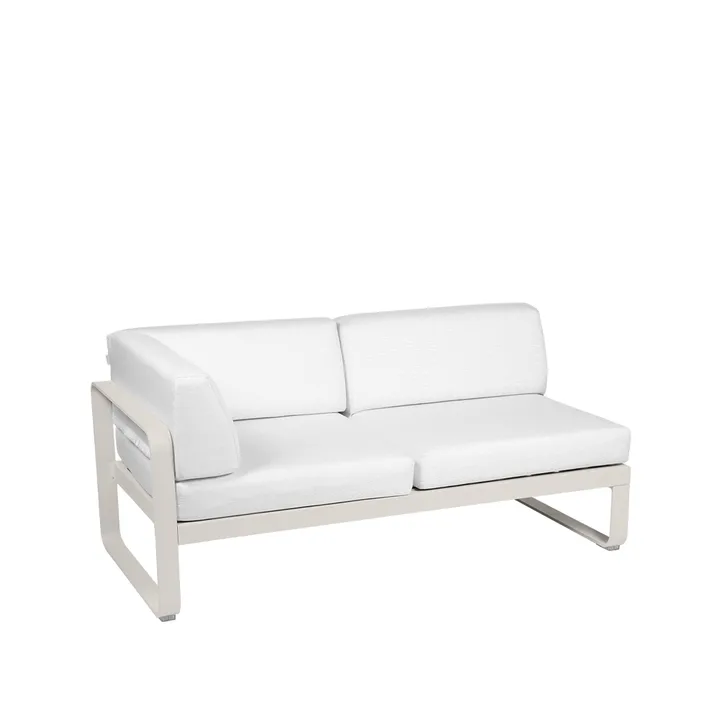 Bellevie Corner modulsofa - 2-seters Clay grey, off-white pute, venstre - Fermob