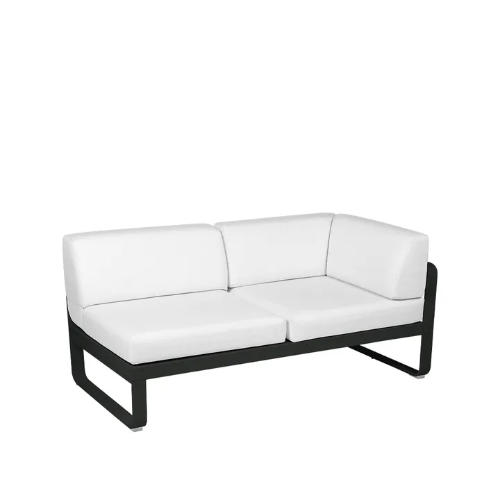 Bellevie Corner modulsofa - 2-seters liquorice, off-white pute, høyre - Fermob