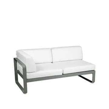 Bellevie Corner modulsofa - 2-seters Rosemary (grønn), off-white pute, venstre - Fermob