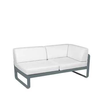 Bellevie Corner modulsofa - 2-seters Storm grey (grå), off-white pute, høyre - Fermob