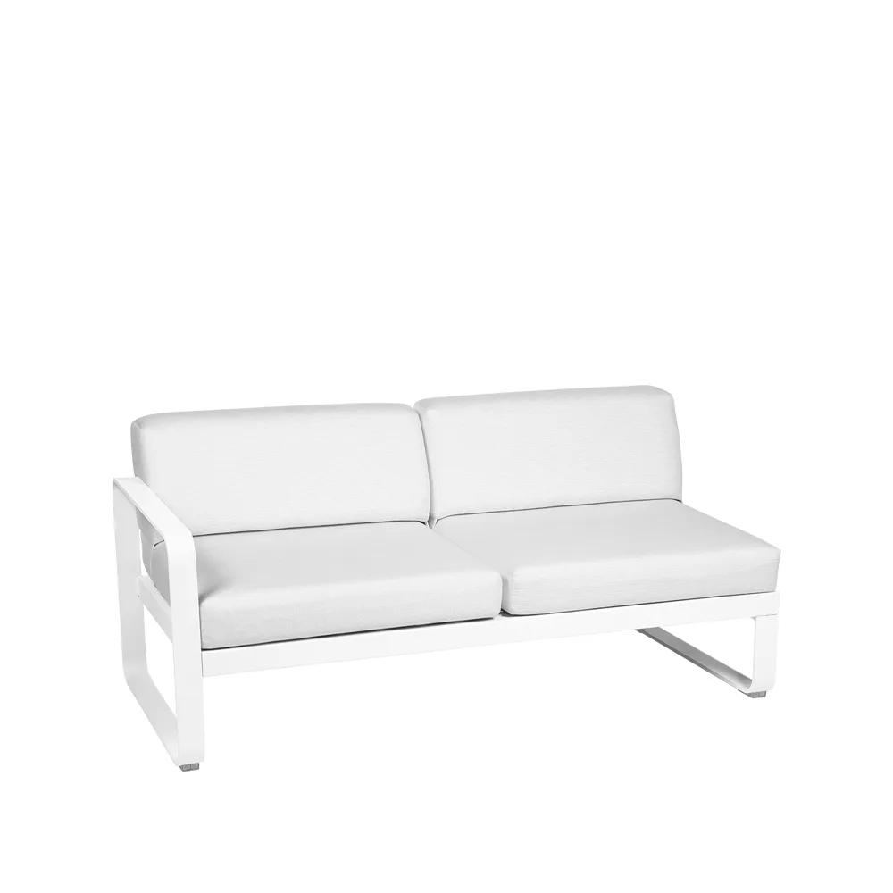Bellevie Left modulsofa, 2-seters Cotton white (hvit), off-white pute Fermob