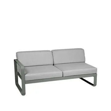 Bellevie Left modulsofa - 2-seters Rosemary (grønn), flannel grey pute - Fermob