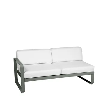 Bellevie Left modulsofa - 2-seters Rosemary (grønn)-off-white pute - Fermob