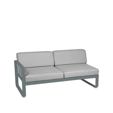 Bellevie Left modulsofa - 2-seters Storm grey (grå), flannel grey pute - Fermob