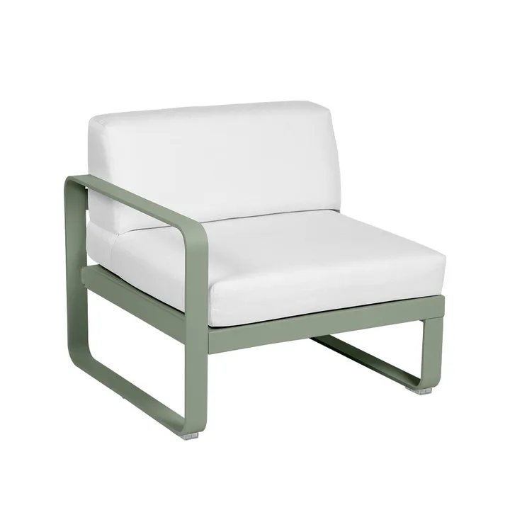 Bellevie Left modulsofa - Cactus (grønn), off-white pute, 1-sete - Fermob