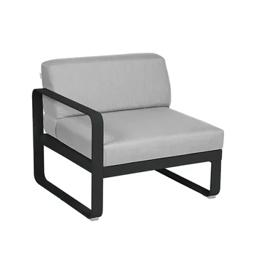 Bellevie Left modulsofa - Liquorice (svart), flannel grey pute, 1-sete - Fermob