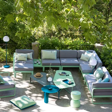 Bellevie Left modulsofa - Rosemary, flannel grey pute, 1-sete - Fermob