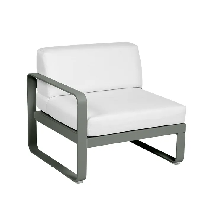 Bellevie Left modulsofa - Rosemary (grønn)-off-white pute-1-sete - Fermob