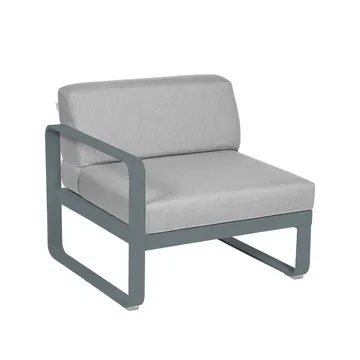 Bellevie Left modulsofa - Storm grey (grå), flannel grey pute, 1-seter - Fermob