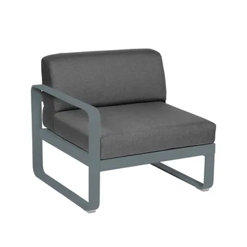 Bellevie Left modulsofa - Storm grey (grå), graphite grey pute, 1-seter - Fermob