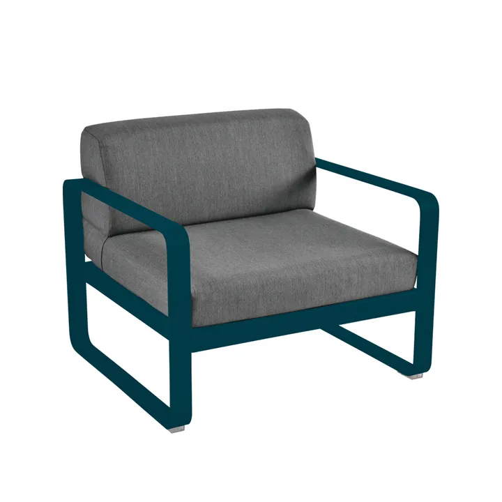 Bellevie lenestol - Acapulco blue (blå), graphite grey pute - Fermob