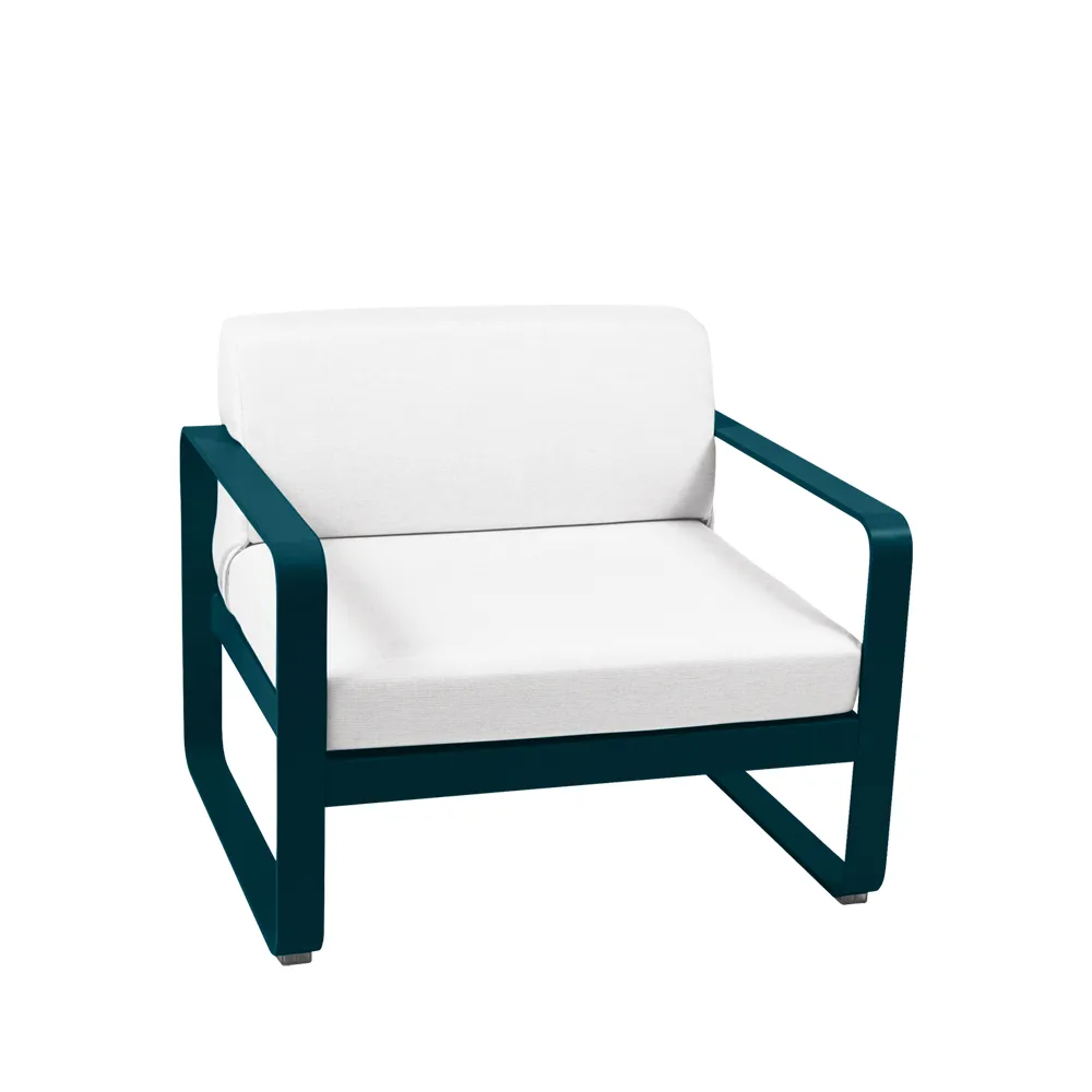 Bellevie lenestol, Acapulco blue, off-white pute Fermob