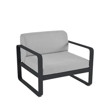 Bellevie lenestol - Anthracite (grå), flannel grey pute - Fermob