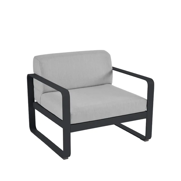 Bellevie lenestol - Anthracite (grå), flannel grey pute - Fermob