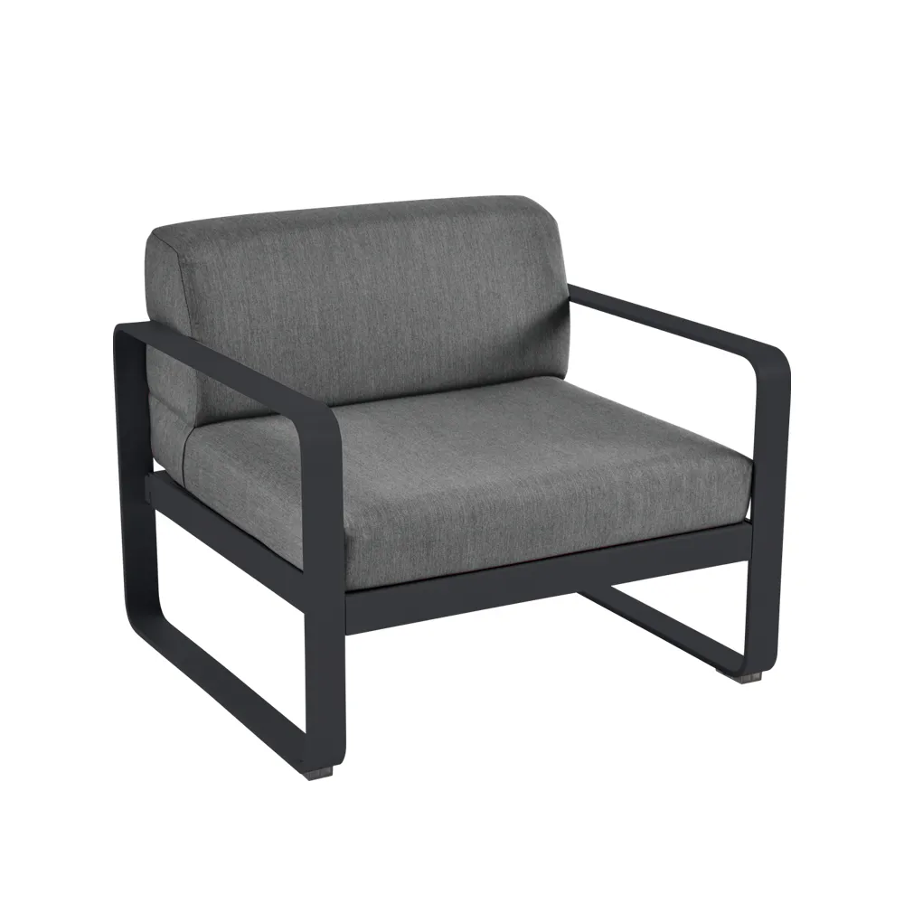 Bellevie lenestol, Anthracite (grå), graphite grey pute Fermob