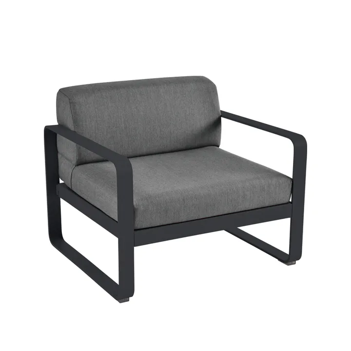 Bellevie lenestol - Anthracite (grå), graphite grey pute - Fermob