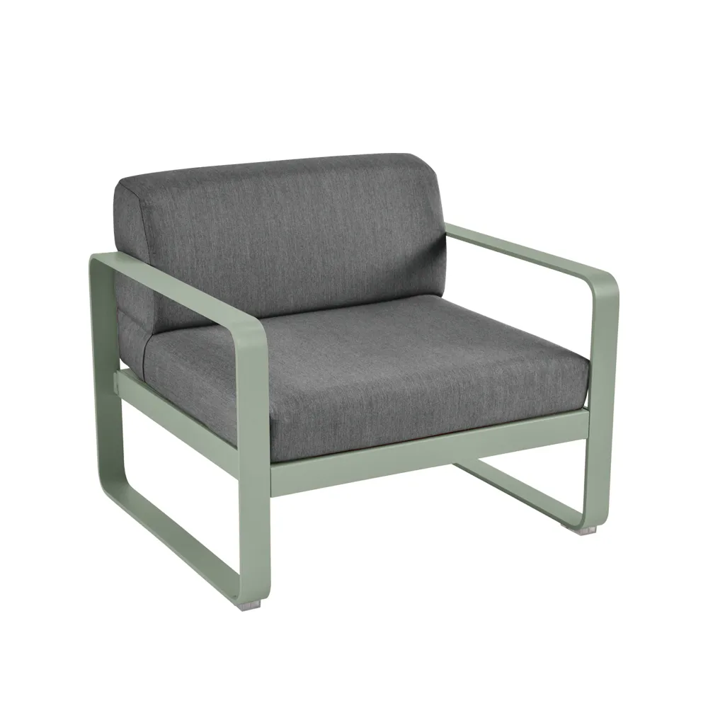 Bellevie lenestol, Cactus (grønn), graphite grey pute Fermob