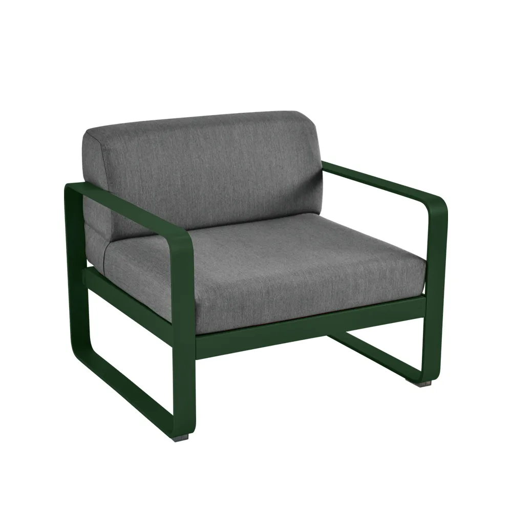 Bellevie lenestol, Cedar green (grønn), graphite grey pute Fermob