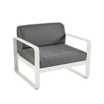Bellevie lenestol - Clay grey (grå), graphite grey pute - Fermob