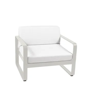 Bellevie lenestol - Clay grey (grå), off-white pute - Fermob