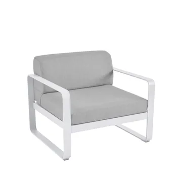 Bellevie lenestol - Cotton white (hvit), flannel grey pute - Fermob