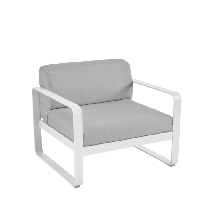 Bellevie lenestol - Cotton white (hvit), flannel grey pute - Fermob