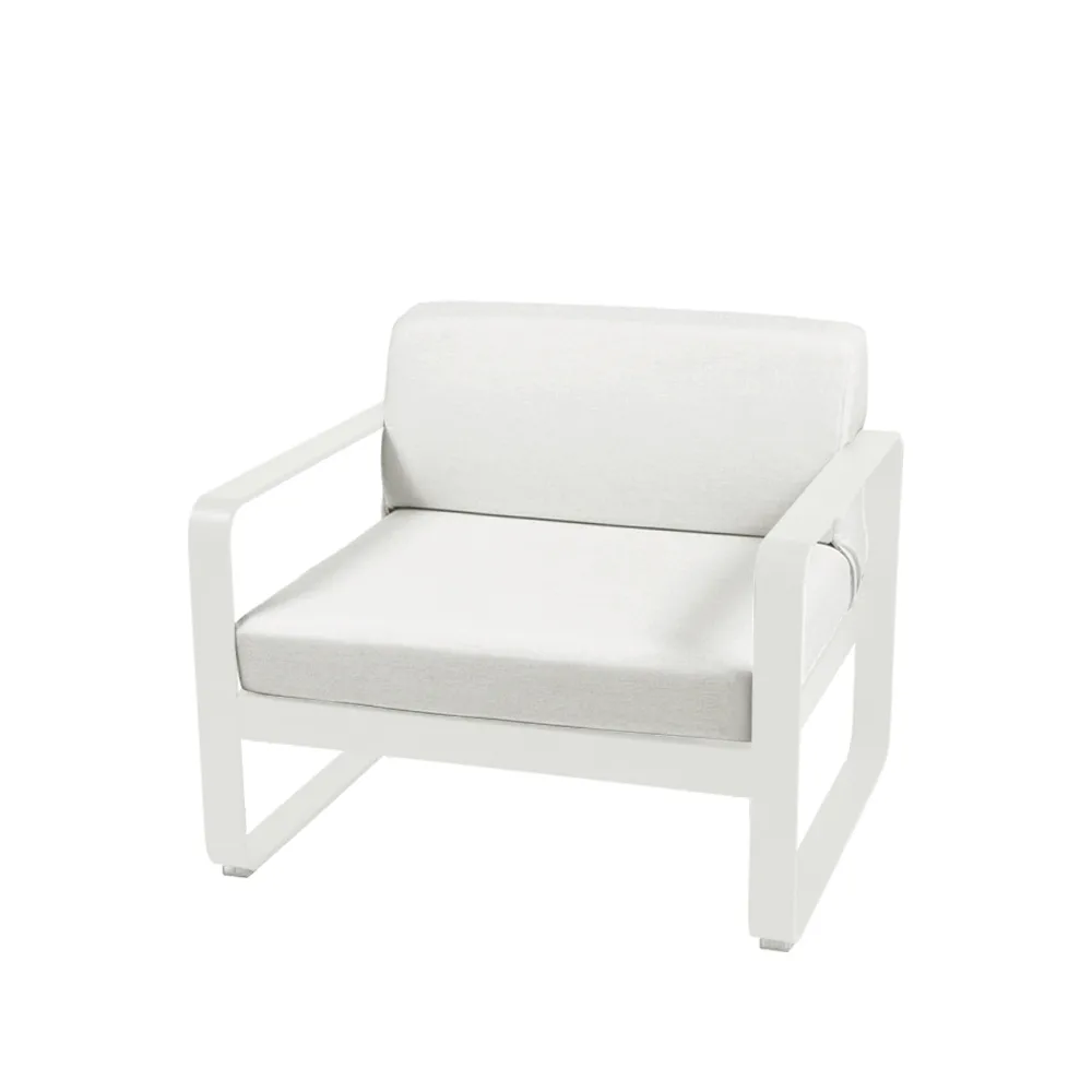 Bellevie lenestol, Cotton white (hvit), off-white pute Fermob