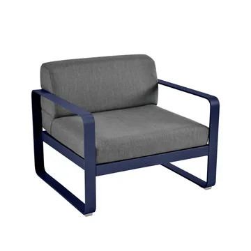 Bellevie lenestol - Deep blue (blå), graphite grey pute - Fermob