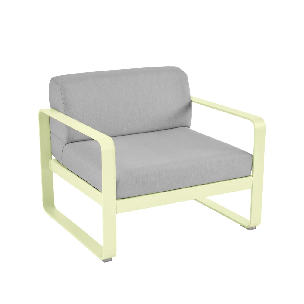 Bellevie lenestol, Frosted lemon (gul), flannel grey pute Fermob