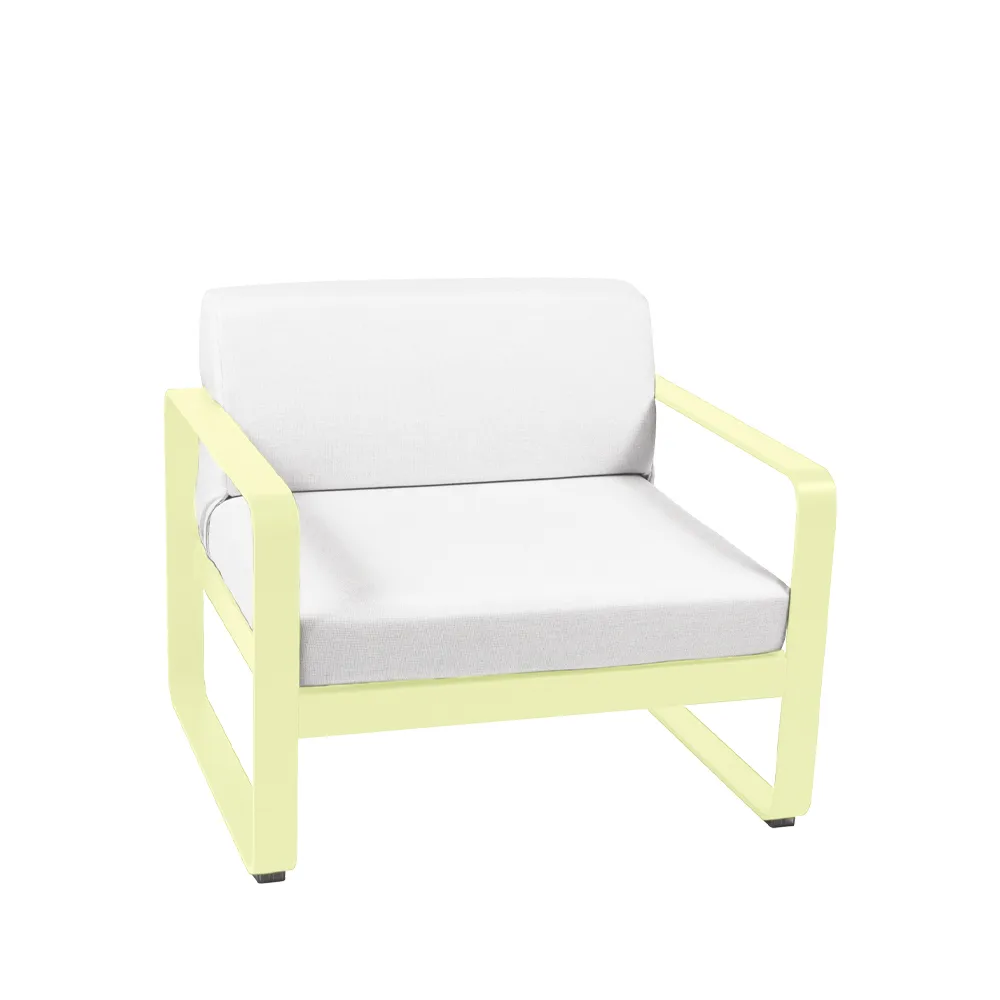 Bellevie lenestol, Frosted lemon, off-white pute Fermob