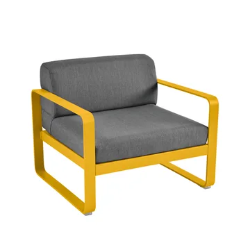 Bellevie lenestol - Honey (gul), graphite grey pute - Fermob