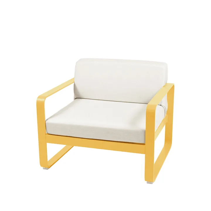 Bellevie lenestol - Honey (gul), off-white pute - Fermob