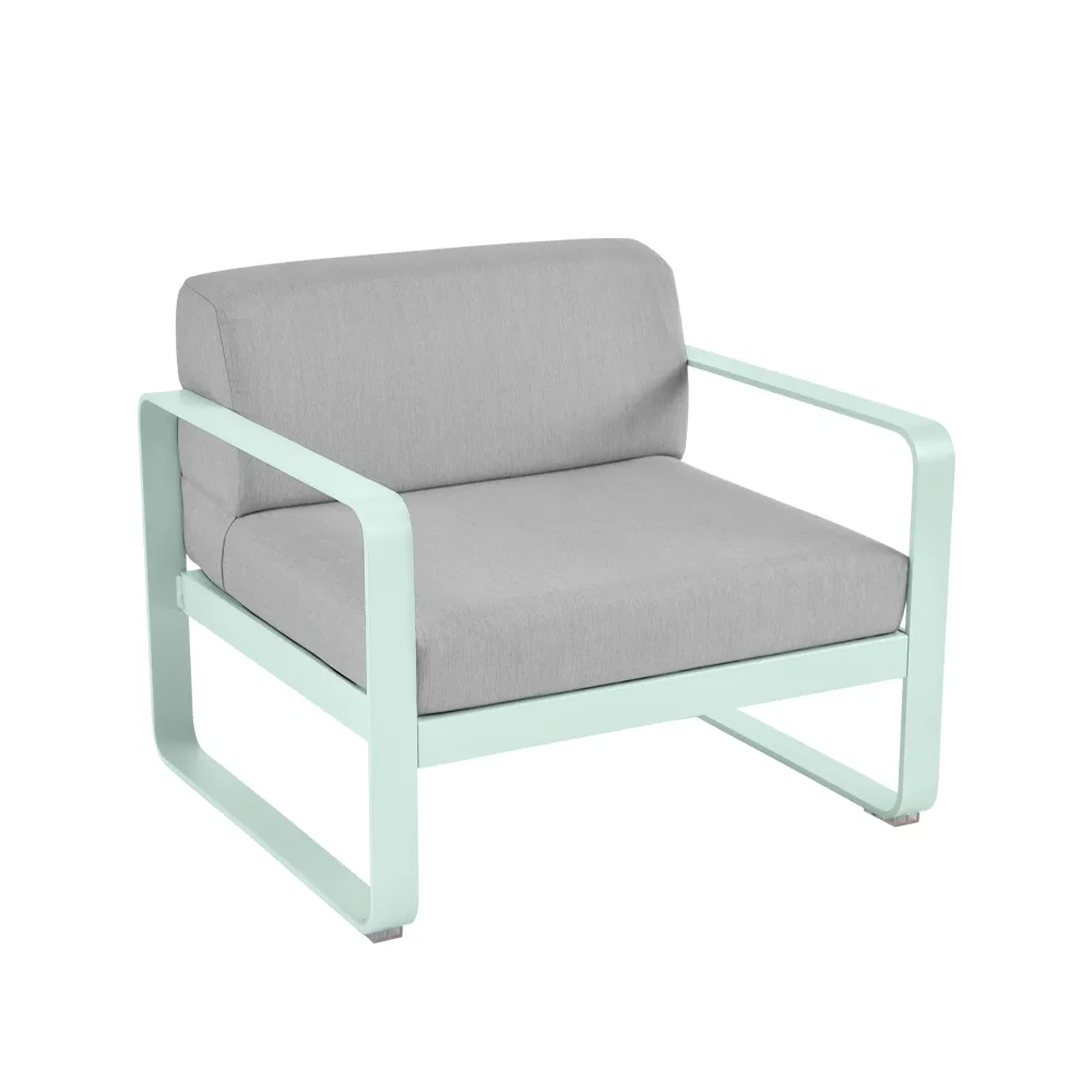 Bellevie lenestol, Ice mint (grønn), flannel grey pute Fermob