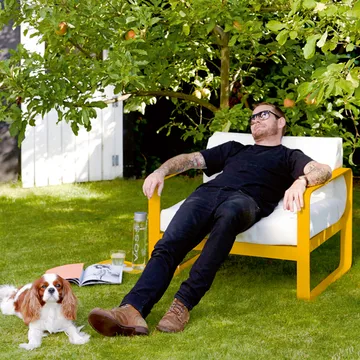 Bellevie lenestol - Ice mint, off-white pute - Fermob