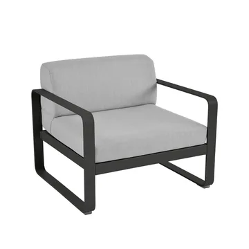 Bellevie lenestol - Liquorice (svart), flannel grey pute - Fermob