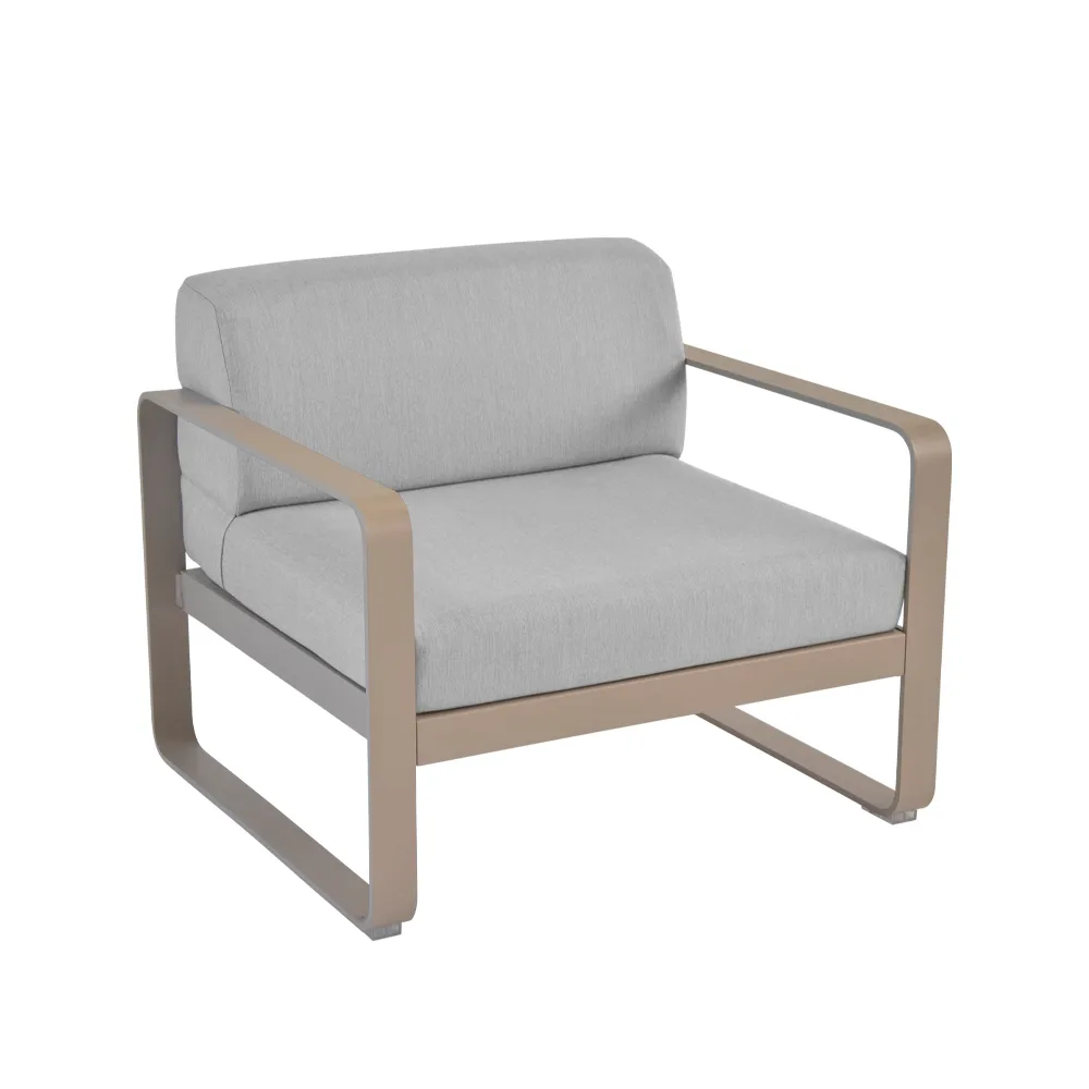 Bellevie lenestol, Nutmeg (beige), flannel grey pute Fermob