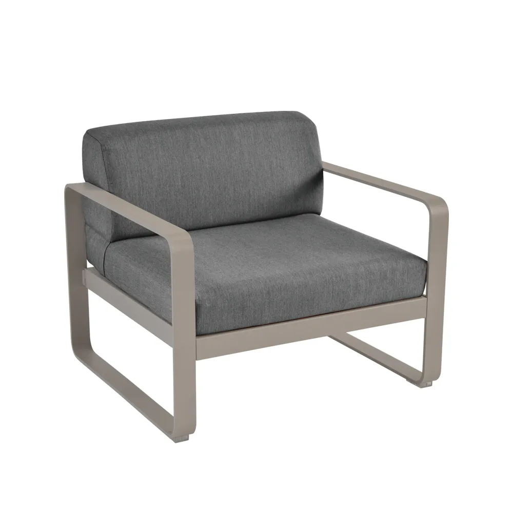 Bellevie lenestol, Nutmeg (beige), graphite grey pute Fermob