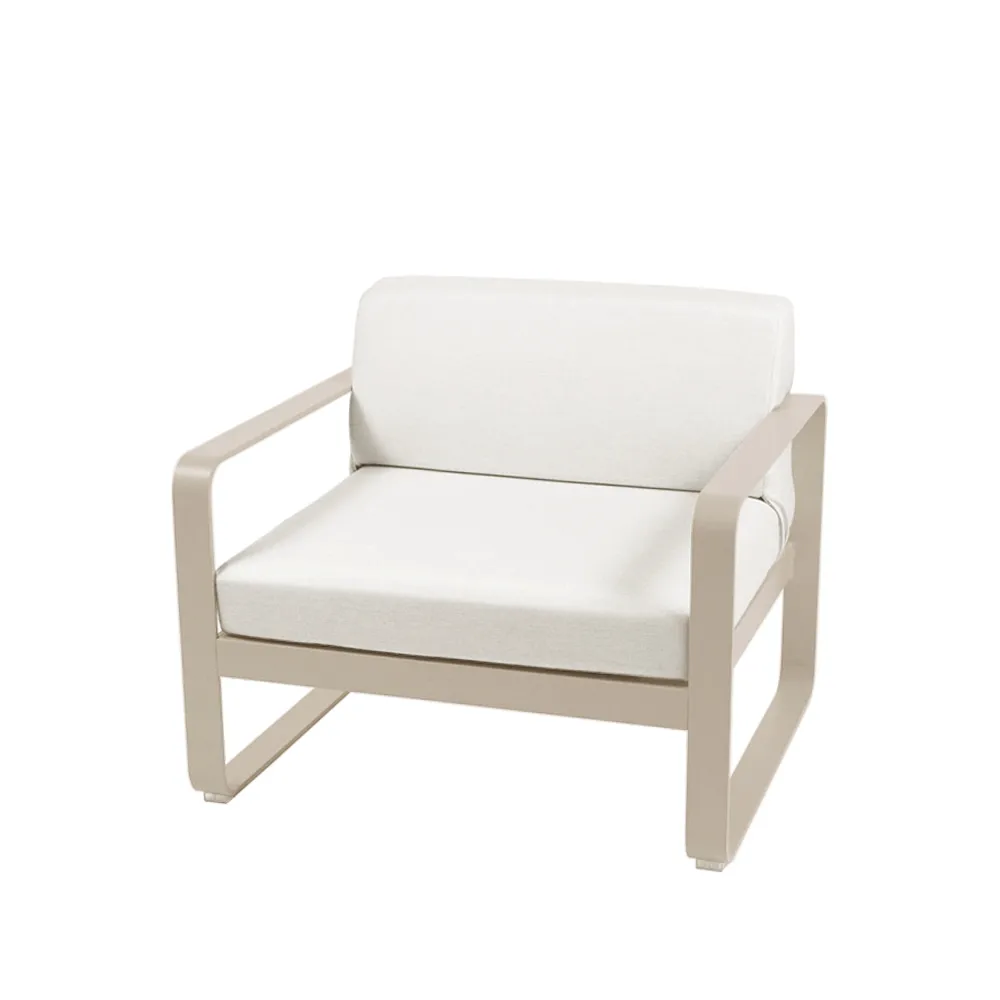 Bellevie lenestol, Nutmeg (beige), off-white pute Fermob