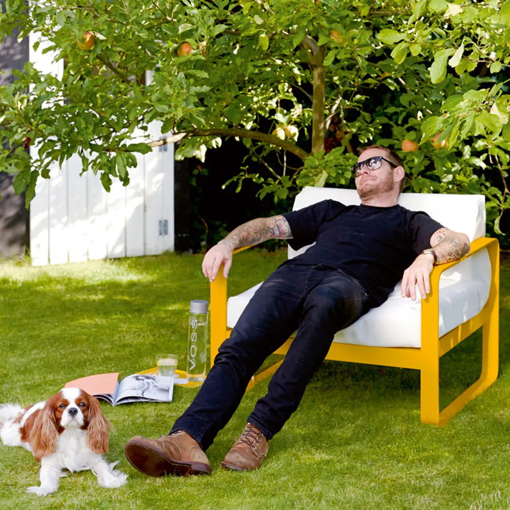 Bellevie lenestol, Red ochre, off-white pute Fermob