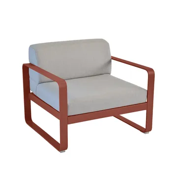 Bellevie lenestol - Red ochre (rød), flannel grey pute - Fermob
