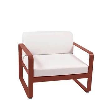 Bellevie lenestol - Red ochre (rød), off-white pute - Fermob