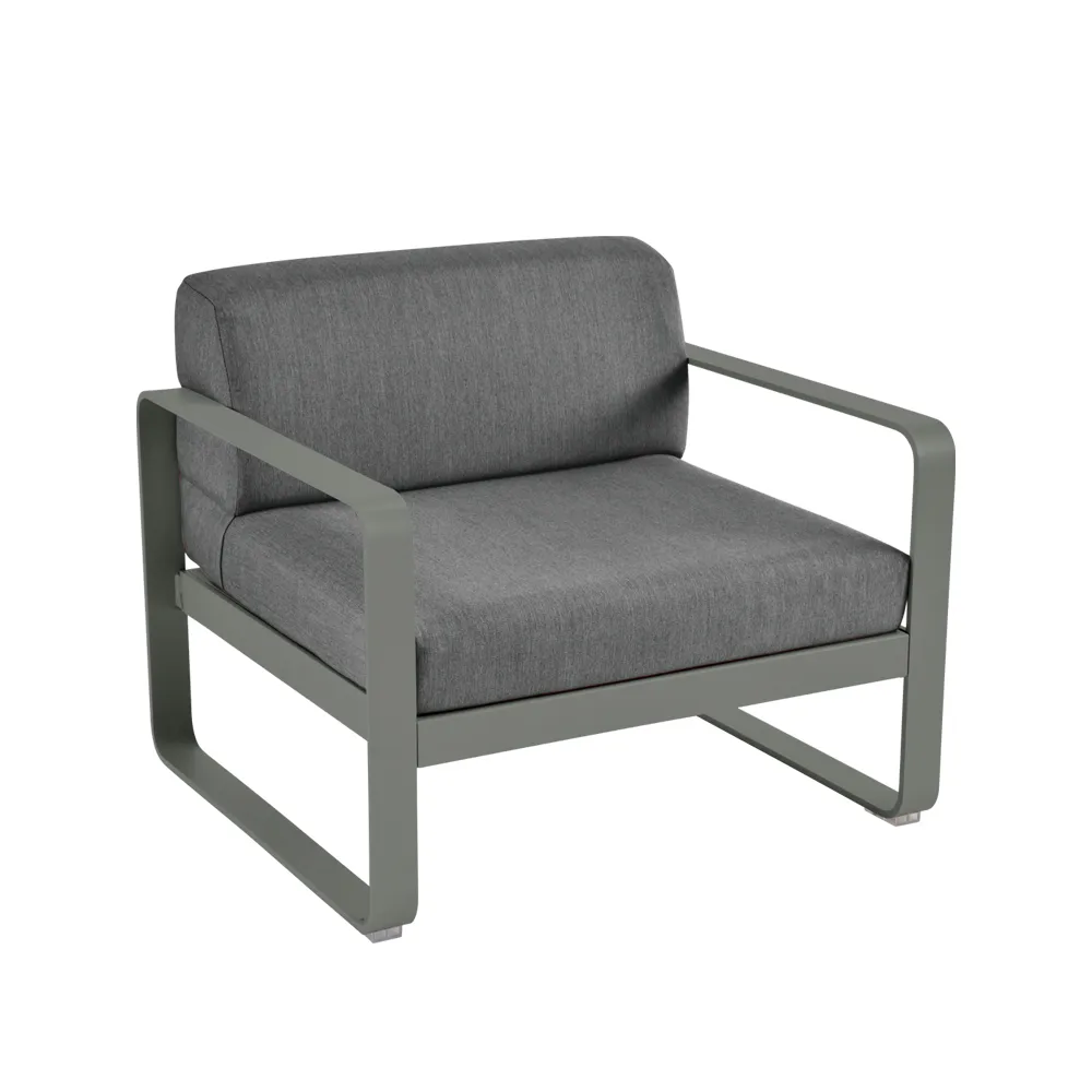 Bellevie lenestol, Rosemary (grønn), graphite grey pute Fermob