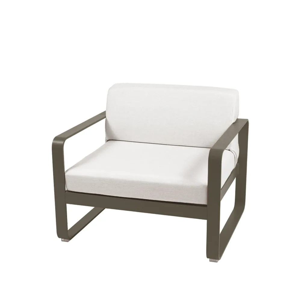 Bellevie lenestol, Rosemary (grønn), off-white pute Fermob