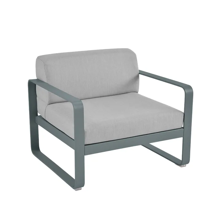 Bellevie lenestol - Storm grey (grå), flannel grey pute - Fermob
