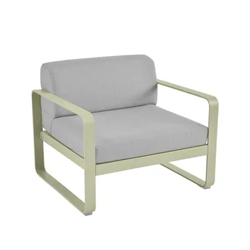 Bellevie lenestol - Willow green (grønn), flannel grey pute - Fermob