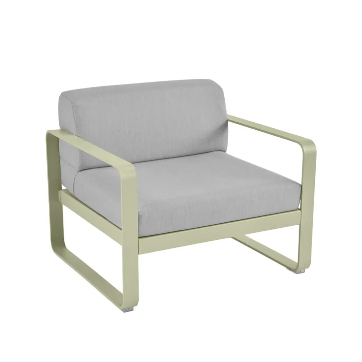 Bellevie lenestol - Willow green (grønn), flannel grey pute - Fermob