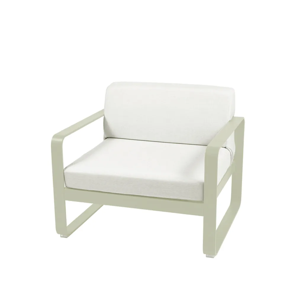 Bellevie lenestol, Willow green (grønn), off-white pute Fermob