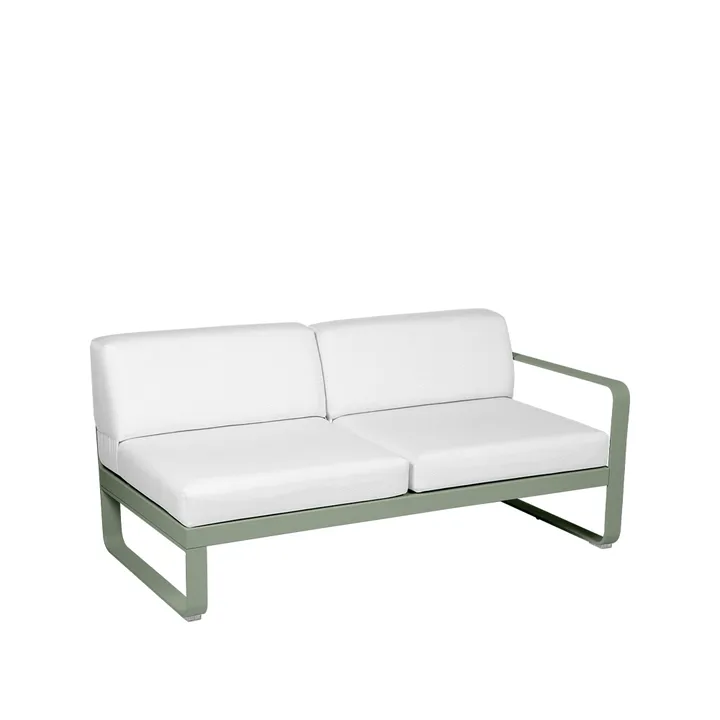 Bellevie Right modulsofa - 2-seters Cactus (grønn), off-white pute - Fermob