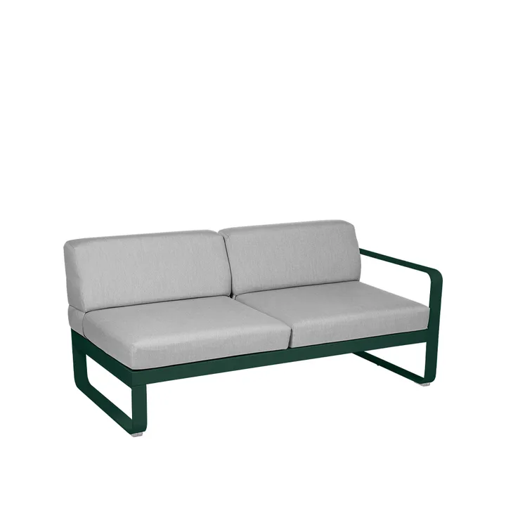 Bellevie Right modulsofa - 2-seters Cedar green (grønn), flannel grey pute - Fermob