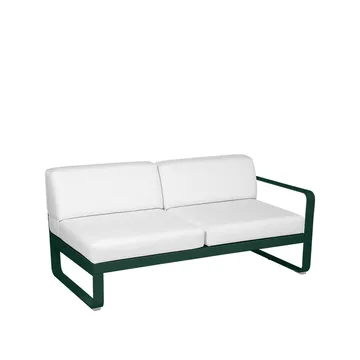 Bellevie Right modulsofa - 2-seters Cedar green (grønn), off-white pute - Fermob